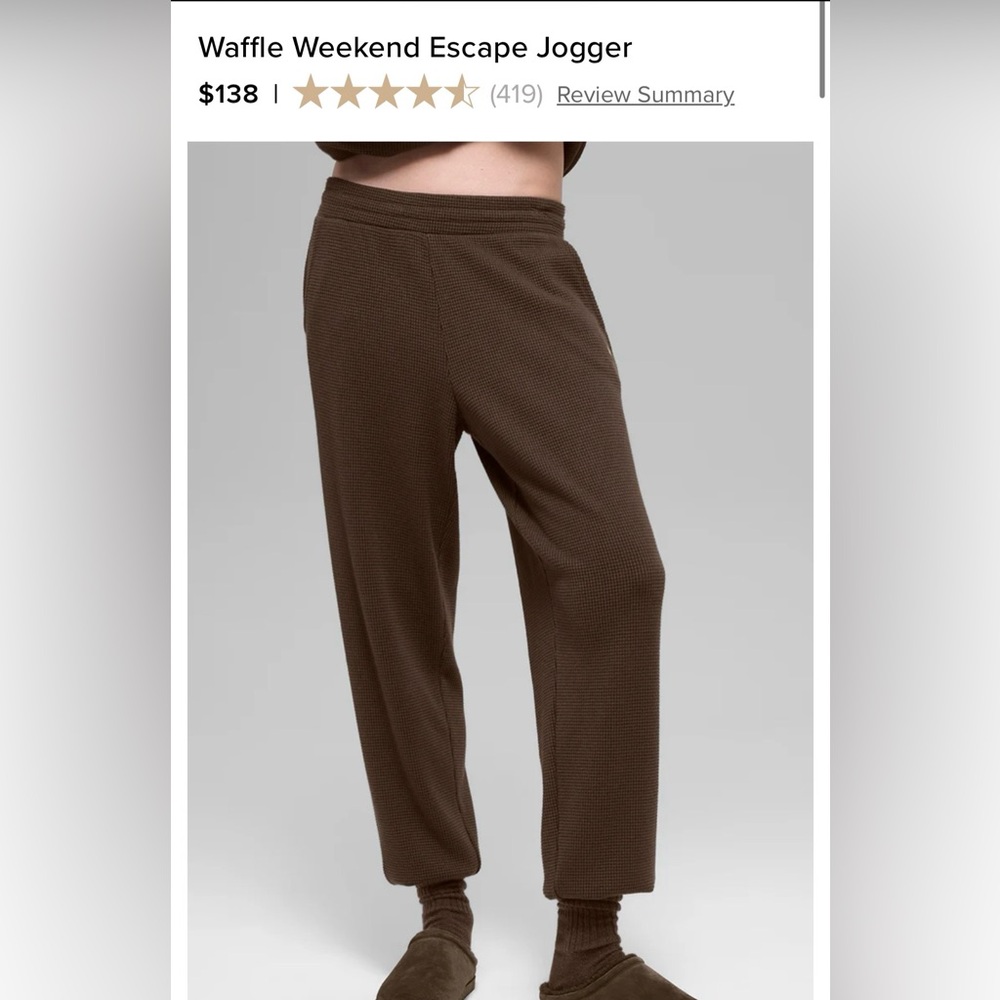 *NWT* ALO Waffle Weekend Escape Jogger